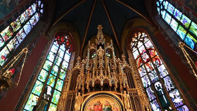 church interior in krakow poland