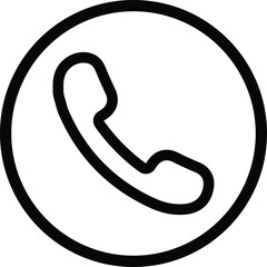 Call icon symbol for web sites and app . Phone icon  . Contact icon in circle