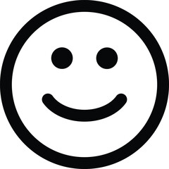 Happy face icon vector . Smile icon vector. Face emoticon sign