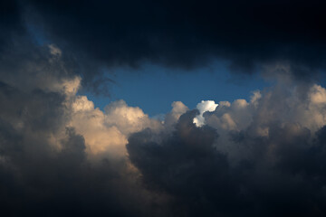 Dramatic sky. Sunset. Nature background.