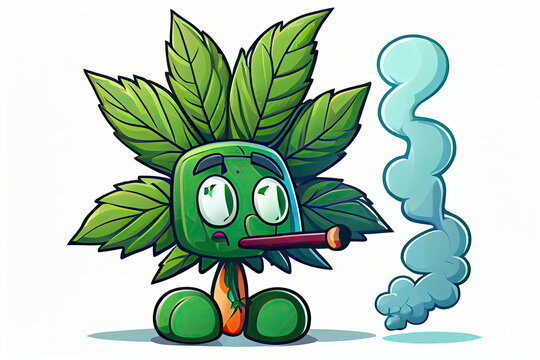 recommend clip art: Marijuana Leaf Cartoon Characters. On White Background