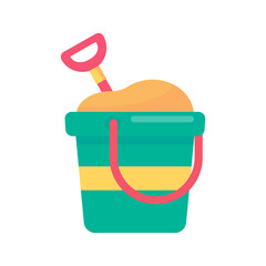 Sand buckets and scoops For children to play in building sand castles.