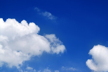 Naklejka na ściany i meble Blue sky with clouds at nice day