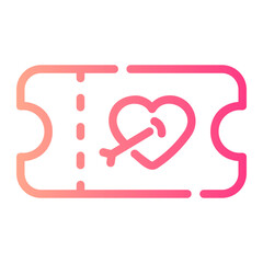 ticket gradient icon