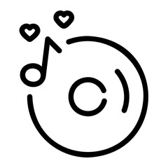 romantic line icon