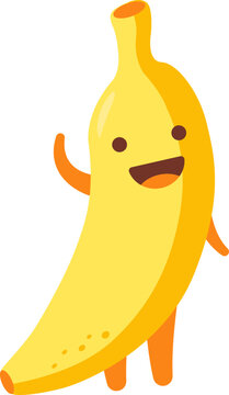 Banana Cartoon Character Clipart