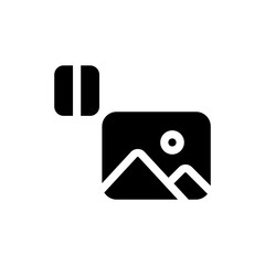 photo editing glyph icon