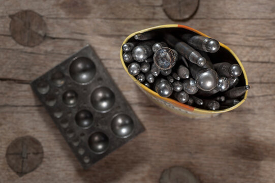 Close-up of dapping blocks and punches in workshop, Bavaria, Germany