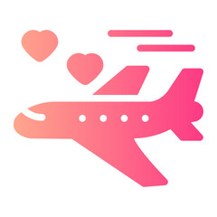 airplane gradient icon