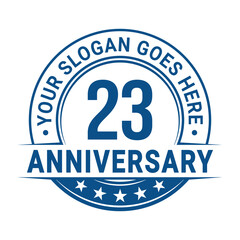 Fototapeta premium 23 years anniversary logo design template. Vector illustration.