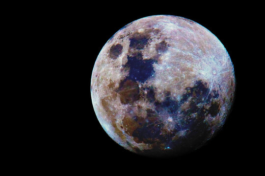 Close-up of moon surface craters
