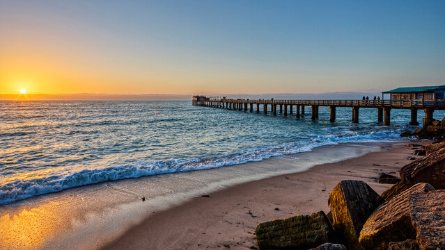 Scenic view of old mole on Walvis Bay, Namibia, Africa - Powered by Adobe