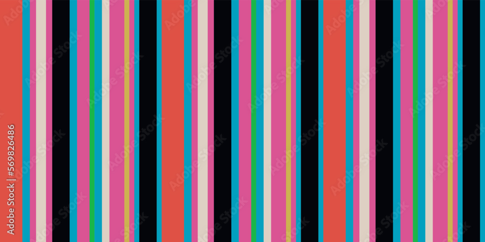 Aufkleber pink and black vertical stripes. vector print seamless, for design and pattern making. for applicati