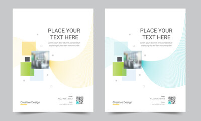 Cover design for annual report and business catalog, magazine, flyer or booklet. Brochure template layout. A4 cover vector EPS-10