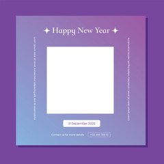 Happy New Year poster. unique and colorful template free download.