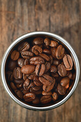Roasted coffee beans in Coffee Machine Filter - 569827627