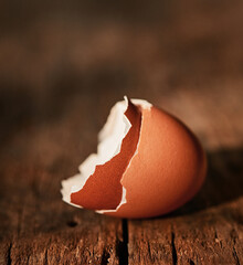 Abstract Egg Shell Cracked In Two Parts - 569827658