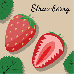 illustration of strawberry , vector