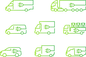 Eco-friendly car vector icon with charging plug for electric or EV cars. Vector illustration
