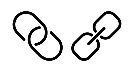 Link icon vector illustration. Hyperlink chain sign and symbol