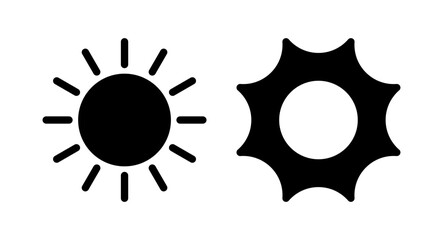 Sun icon vector illustration. Brightness sign and symbol.