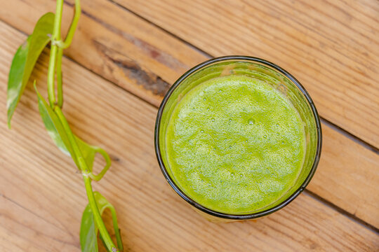 Jugo verde, vista cenital