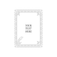 Gray frame for business cards and invitations