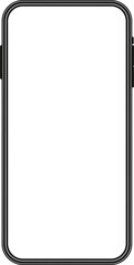 Smartphone interface, phone mockup with empty screen 