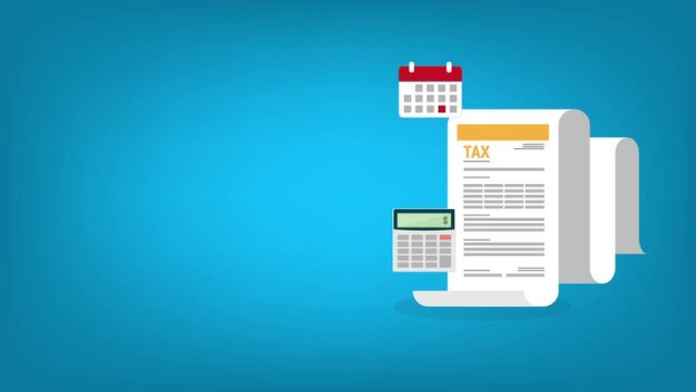 Tax payment concept . Data analysis, paperwork, financial research report and tax return calculation. Payment of debt.