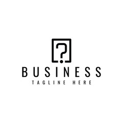 modern question mark logo design