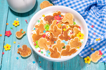 Bunny shaped tiny pancakes