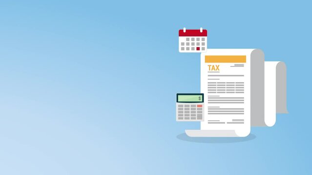 Tax payment concept . Data analysis, paperwork, financial research report and tax return calculation. Payment of debt.