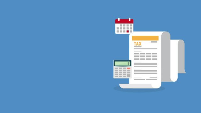 Tax payment concept . Data analysis, paperwork, financial research report and tax return calculation. Payment of debt.
