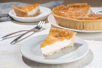 Homemade apple pie cheesecake