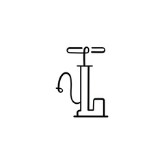 Bicycle Pump Line Style Icon Design
