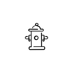 Fire Hydrant Line Style Icon Design