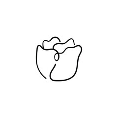 Cabbage Line Style Icon Design