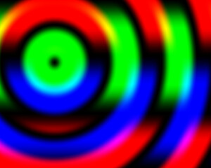 RGBカラー 同心円の背景