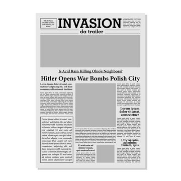 Newspaper template design. breaking news Headline. Newspaper isolated on White Background