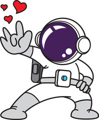 Cute Astronaut Cartoon , illustration, space galaxy