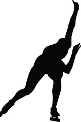 female speedskater athlete in speed skating