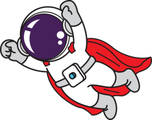 Cute Astronaut Cartoon , illustration, space galaxy