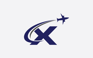 Tour and travel logo design, Airline agency symbol and aviation company monogram 