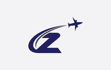 Tour and travel logo design, Airline agency symbol and aviation company monogram 