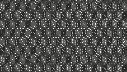 Isometric dice texture with all sides in dark style