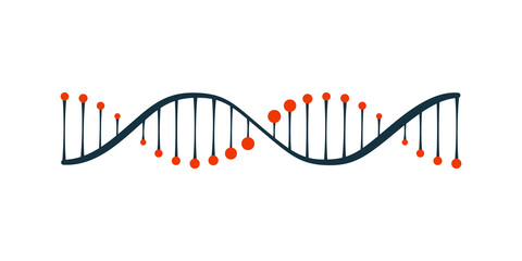 DNA icon isolated over transparent illustration - obrazy, fototapety, plakaty
