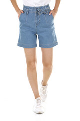 blue women shorts