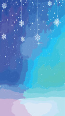 snowfall texture with snowflakes on multicolored backgrounds