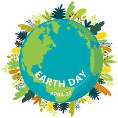 World Earth Day Flat Illustration