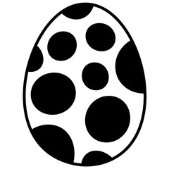 Easter egg doodle isolated handdrawn